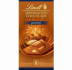 Lindt Weihnachts Schokolade Mandel Bar 100g